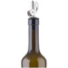 Tablecraft 10376 Dark Green Oil & Vinegar Glass Bottle with Stainless Steel Pourer, 17 oz.