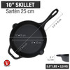 HMU34368 Victoria Cast Iron Round Skillet, 10"