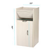 Alpine ALP476-WHI White 40 Gallon Wood Receptacle Enclosure with Tray Shelf