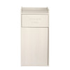 Alpine ALP476-WHI White 40 Gallon Wood Receptacle Enclosure with Tray Shelf