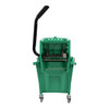 Janico 1010GN Green Mop Bucket With Side Press Wringer Combo, 35 Quart