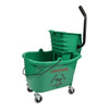 Janico 1010GN Green Mop Bucket With Side Press Wringer Combo, 35 Quart