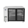 Atosa SBB48GGRAUS1 48" Shallow Depth Double Glass Door Back Bar Cooler