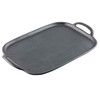 Tablecraft 10048 Faux Cast Iron 20-3/8" x 13-1/4" Melamine Serving Tray