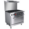 Adcraft BDGR-36/NG 36" Gas Range w/ Oven - 6 Burner - 210K BTU