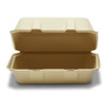 Tellus 433473 Hinged Container, Beige, 9" x 9" (200/Case)