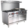 Adcraft BDGR-6024G/NG 60" Gas Range w/ Oven and 24" Griddle - 6 Burners - 280K BTU Adcraft BDGR-6024G/NG 60" Gas Range w/ Oven and 24" Griddle - 6 Burners - 280K BTU
