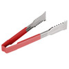 Vollrath 4790940 VersaGrip Tongs, One-Piece, 9.5", Red Handle