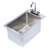 KCS KCS-DIS11X17-10 Stainless Steel Single Bowl Drop-In Sink, 11x17x10