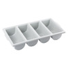 Tablecraft 1524G Cutlery Bin, 21-5/8" x 12", (4) Sections, Grey Tablecraft 1524G Cutlery Bin, 21-5/8" x 12", (4) Sections, Grey