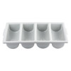 Tablecraft 1524G Cutlery Bin, 21-5/8" x 12", (4) Sections, Grey Tablecraft 1524G Cutlery Bin, 21-5/8" x 12", (4) Sections, Grey