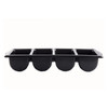 Tablecraft 1524B Cutlery Bin, 21-5/8" x 12", (4) Sections, Black Tablecraft 1524B Cutlery Bin, 21-5/8" x 12", (4) Sections, Black