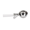 Tablecraft 2106 Thumb Press Disher, Size 6, 4-3/4 oz., White Handle Tablecraft 2106 Thumb Press Disher, Size 6, 4-3/4 oz., White Handle