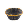 Tablecraft 975B Black With Gold Accent Oval Basket, 9" x 6-1/2" x 2-1/2"