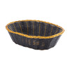Tablecraft 975B Black With Gold Accent Oval Basket, 9" x 6-1/2" x 2-1/2"