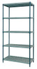 Quantum WR74-1830WPM Wire Plastic Mat Shelving Unit, 30"x18"x74", 4-Tier