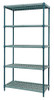 Quantum WR74-2436WPM Wire Plastic Mat Shelving Unit, 36"x24"x74", 4-Tier
