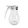 Tablecraft 414 Syrup Dispenser, 14 oz., Teardrop Glass, Chrome Metal Top