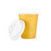 King Zak 00742 Paper Hot Cups & Lids, 12 oz, Tan (Pack of 30 Sets)