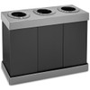Alpine ALP471-03-BLK Recycle Bin Center, 46" x 16", (3) 28 gal Bins, Unassembled