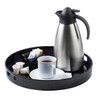 Tablecraft 11492 Serving Tray, 15" x 2", Round, Melamine, Black