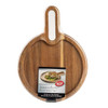 Tablecraft 11525 Acacia Round Snack Tray, 13-3/4" x 8", Wood