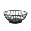 Tablecraft 10820 Wire Basket, 6" x 2-1/4", Round, Solid Bottom, Black