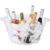 Oggi 7465 Oval Party Tub, Clear Plastic, 18.5" x 11" X 9"