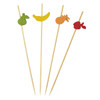 Tablecraft 11204 Decorative Picks, Wooden, Assorted Fruit (Pack/100pcs)