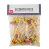 Tablecraft 11204 Decorative Picks, Wooden, Assorted Fruit (Pack/100pcs)