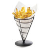 Tablecraft AC57 Vertigo Collection Appetizer Cone, 5" x 7", Black Metal