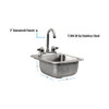 BK DDI-0909524-P-G Deep Drawn Drop-In Sink, 1-Compartment, 11-1/8"W x 13-1/2"D x 5"H BK DDI-0909524-P-G Deep Drawn Drop-In Sink, 1-Compartment, 11-1/8"W x 13-1/2"D x 5"H