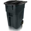 Janico 1043GY Roll-Out Waste Container, 50 gal., Gray, w/Lid Square Janico 1043GY Roll-Out Waste Container, 50 gal., Gray, w/Lid Square
