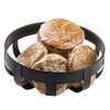 Tablecraft 11692 Forge Collection Round Basket, 8.125" Round, Black Steel