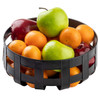 Tablecraft 11693 Forge Collection Round Basket, 10.25" Round, Black Steel