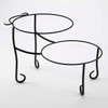 American Metalcraft TLSP1219 Ironworks Display Stand, 2-tier, Curled Foot, Black Iron