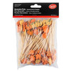Tablecraft 12140 Decorative Picks, Wooden, Fall Leaves & Pumpkins (Pack/100pcs)