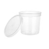 King Zak 02212 Plastic Deli Container w/Lid 24oz. (24/Pack)