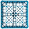 Carlisle RG25-214 OptiClean 25-Compartment Divided Glass Rack with 2 Extenders 7.12", Blue Carlisle RG25-214 OptiClean 25-Compartment Divided Glass Rack with 2 Extenders 7.12", Blue