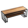 Tablecraft 12261 Acacia Display Risers, 22"x8"x8", Rectangular, Set of 3
