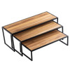Tablecraft 12261 Acacia Display Risers, 22"x8"x8", Rectangular, Set of 3