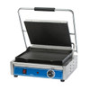Globe GPGS1410 14"x10" Panini Grill with Cast Iron Grooved Top and Smooth Bottom Plate, 120V