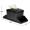 Alpine Industries ALP4332-C Interfold Napkin Dispenser, tabletop, with caddy, Black