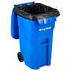 Alpine Industries ALP500-64-BLU Square Waste Container w/ Wheels, 64 Gallon, Blue