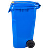 Alpine Industries ALP500-64-BLU Square Waste Container w/ Wheels, 64 Gallon, Blue