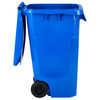 Alpine Industries ALP500-64-BLU Square Waste Container w/ Wheels, 64 Gallon, Blue