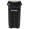 Alpine Industries ALP500-64-BLK Square Waste Container w/ Wheels, 64 Gallon, Black
