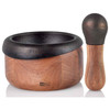 ADHOC MO20 Mortar & Pestle, Cast Iron/Acacia Wood, 4" ADHOC MO20 Mortar & Pestle, Cast Iron/Acacia Wood, 4"