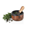 ADHOC MO20 Mortar & Pestle, Cast Iron/Acacia Wood, 4" ADHOC MO20 Mortar & Pestle, Cast Iron/Acacia Wood, 4"