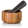 ADHOC MO41 Taru Mortar & Pestle, Granite/Acacia, 5.5"